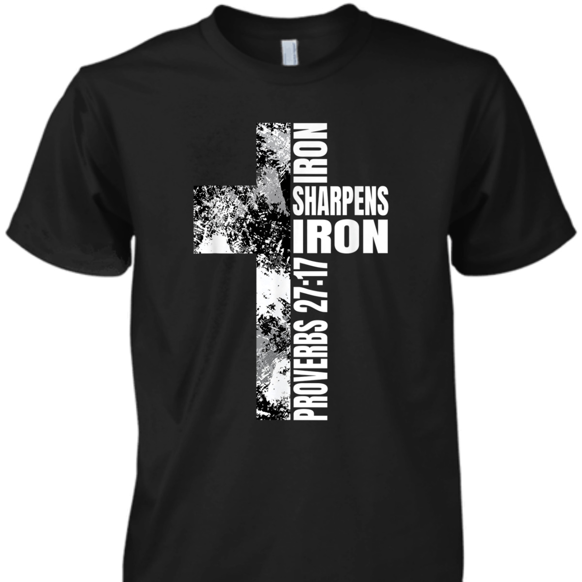 Iron Sharpens Iron Proverbs 27:17 Bible Verse T-Shirt Christian Religion Gift