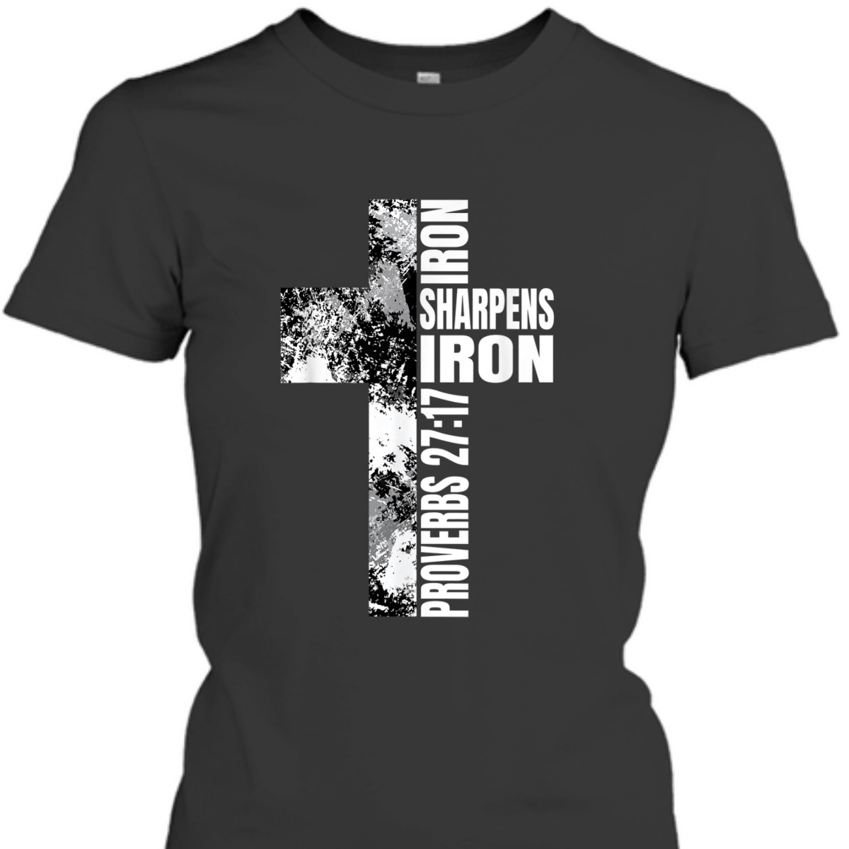 Iron Sharpens Iron Proverbs 27:17 Bible Verse T-Shirt Christian Religion Gift Iron Sharpens Iron Proverbs 27:17 Bible Verse T-Shirt Christian Religion Gift