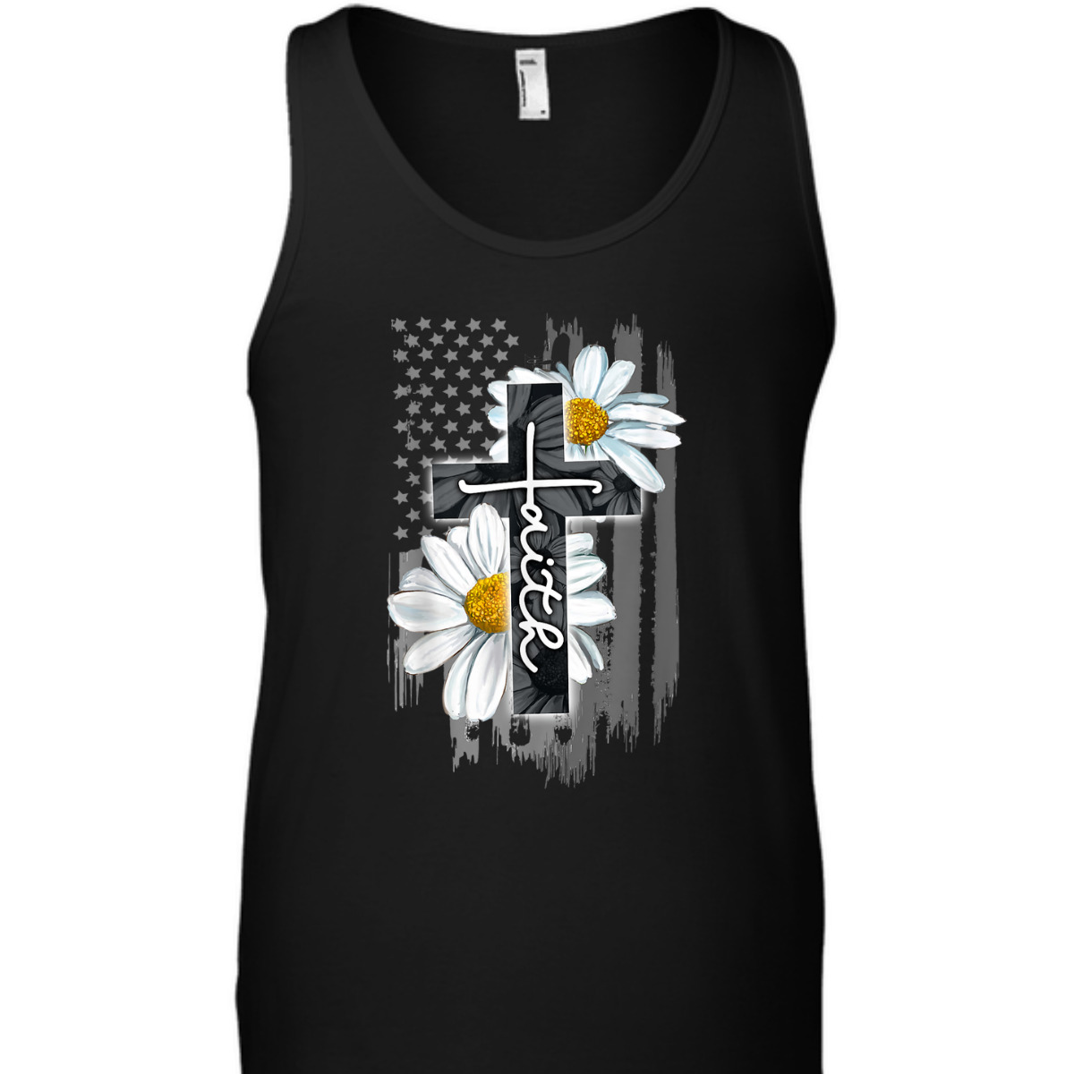 Faith American Flag Daisy Christian Faith Jesus God Lover T-Shirt Faith American Flag Daisy Christian Faith Jesus God Lover T-Shirt